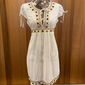 At last Tie dress with bead detail